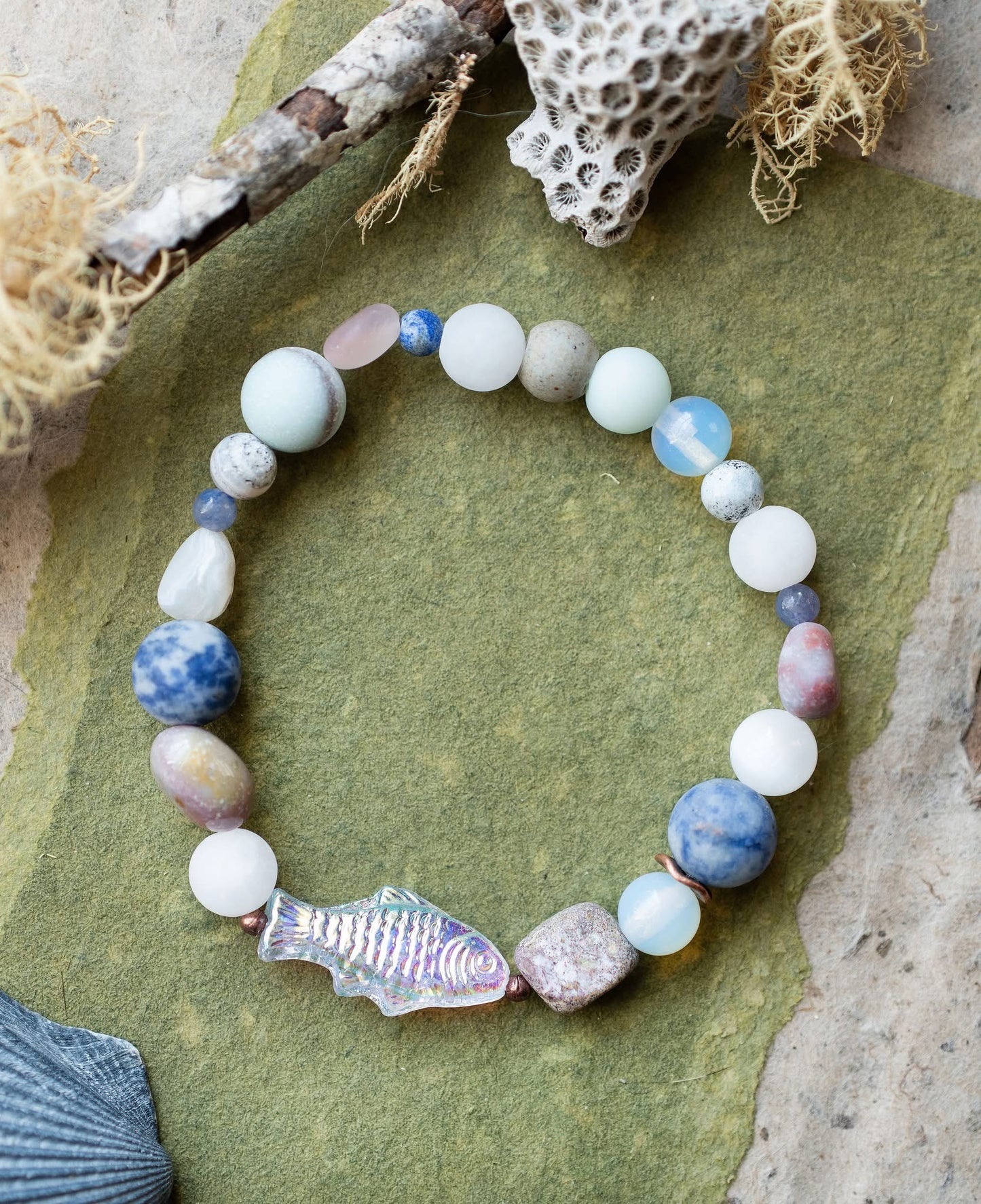Magical Fishy Gemstone Opal Bracelet
