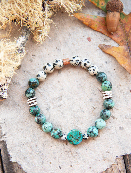 Turquoise Copper Stretch Bracelet