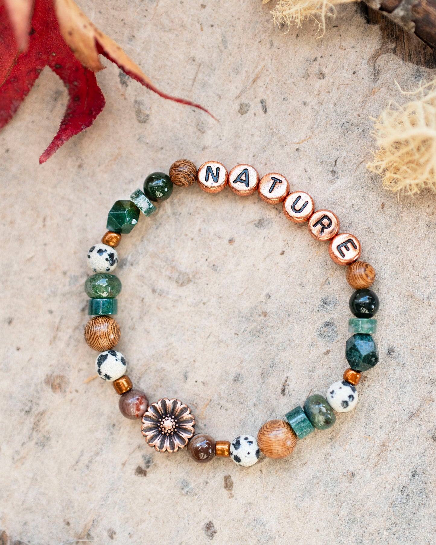 Nature Lover Earthy Gemstone Stretch Bracelet Set